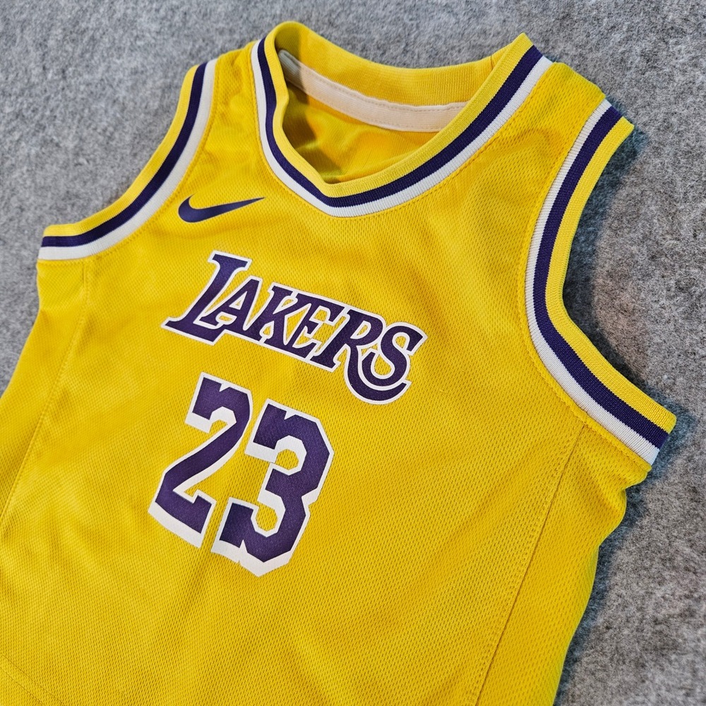 Nike Los Angeles Lakers LeBron James 23 Icon Edition Jersey Toddler 4T Gold